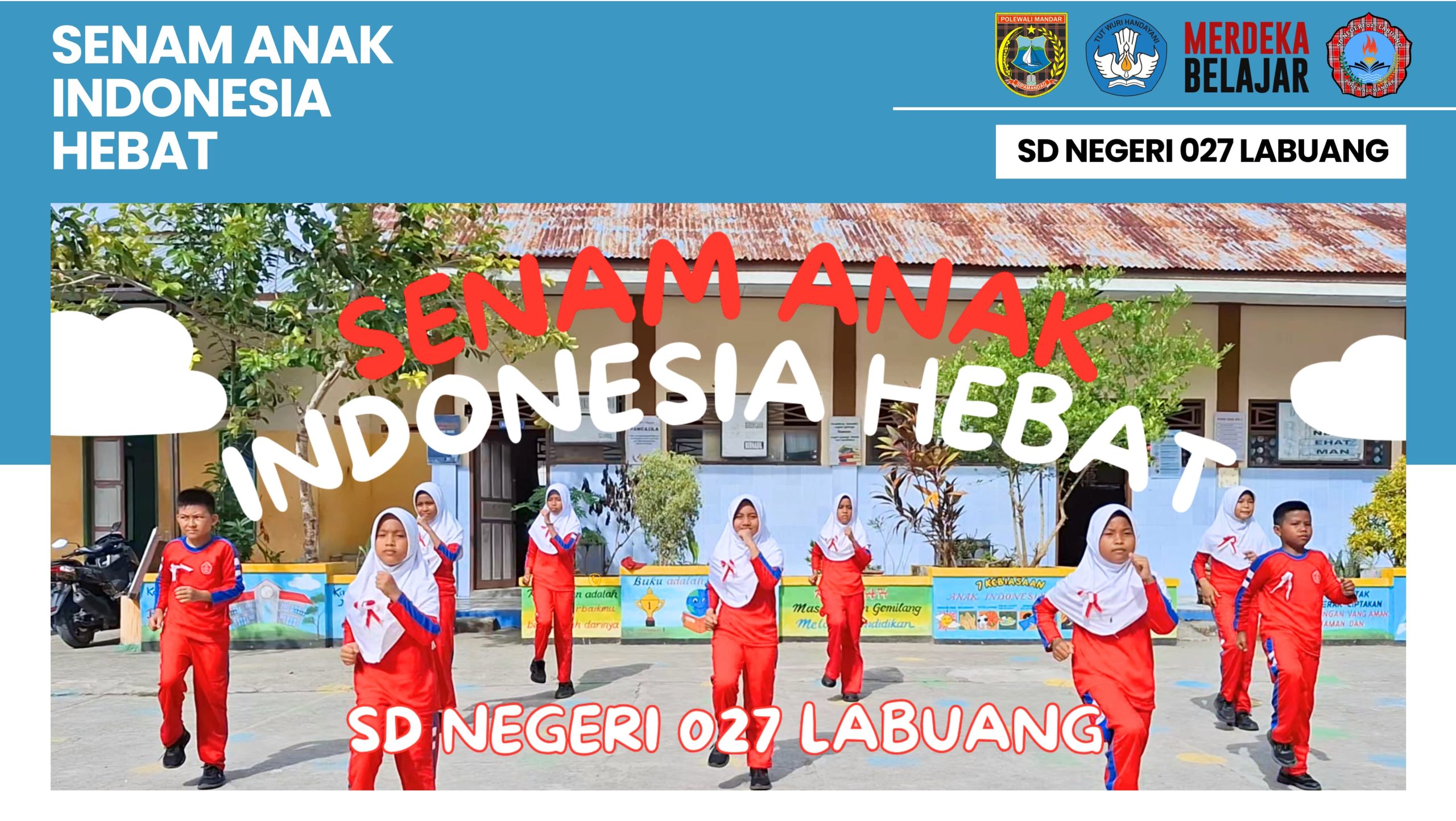Aksi Seru Anak SDN 027 Labuang di Lomba Senam Anak Indonesia Hebat 2025!